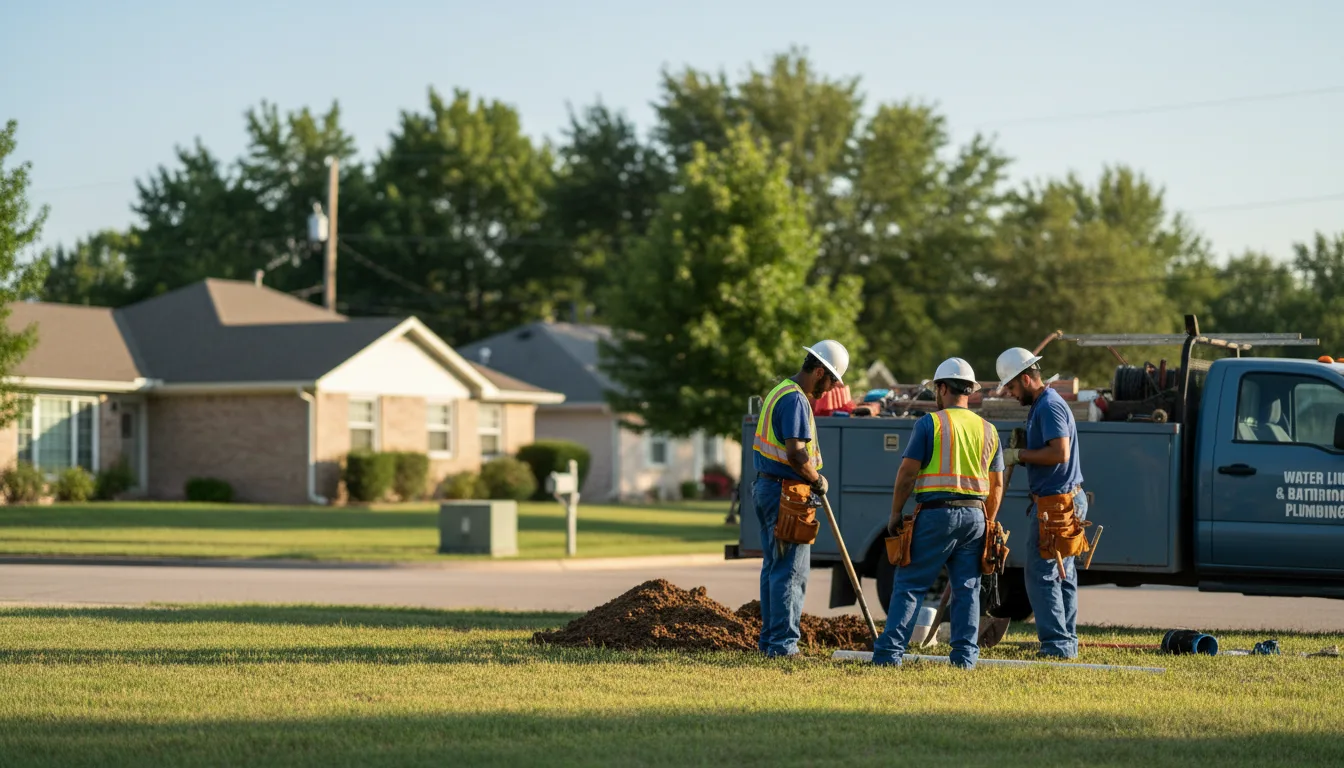 Residential water line and bathroom plumbing service in Saint Paul, NE
